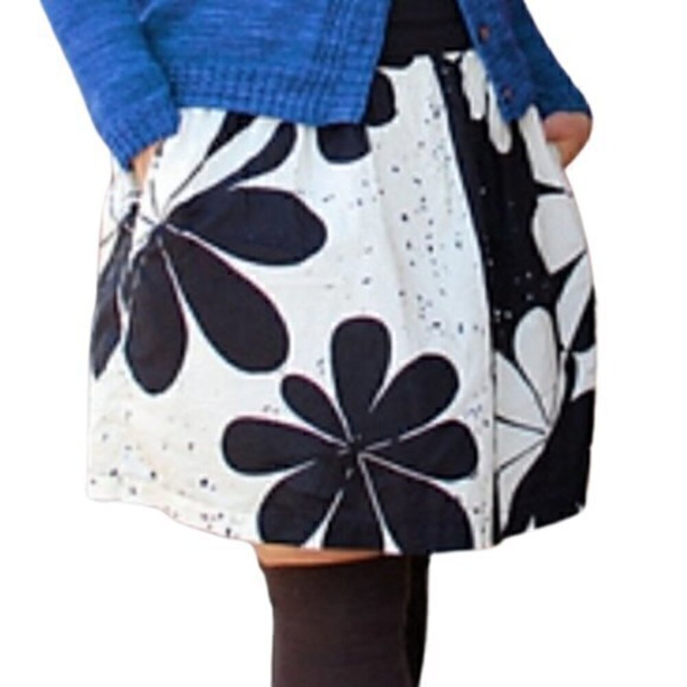 [Anthropologie We Love Vera] Floral Mini Skater Skirt - Size 2